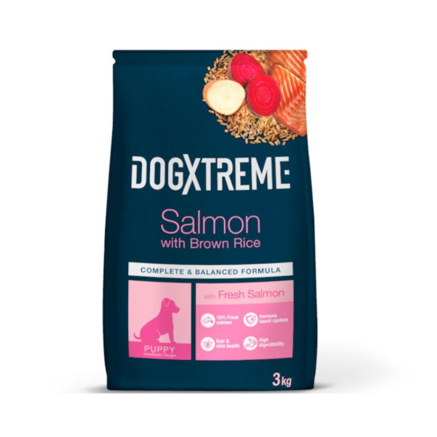Dogxtreme Puppy salmón y arroz alimento para perro, , large image number null